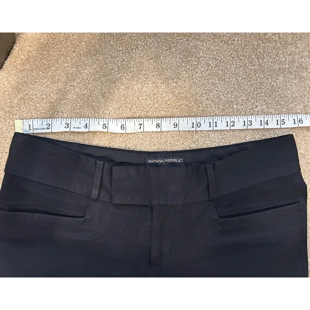 Banana Republic Ryan Fit Straight Leg Trouser Women's Size 4 Black Classic Pants
